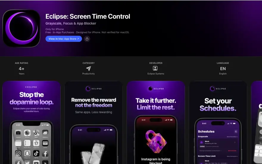 Eclipse, screen 1 of 2